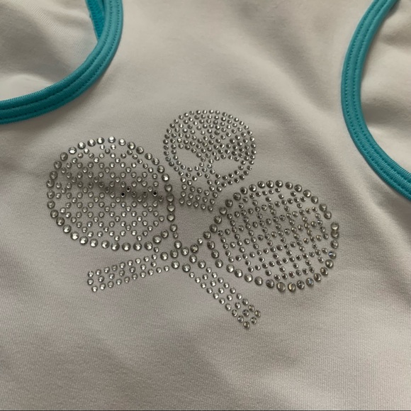 DTL Sportswear Skull & Racket Rhinestone Tennis Tops - Picture 9 of 11